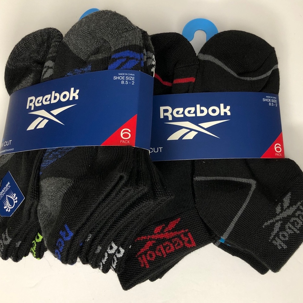 Reebok Boy’s Quarter Cut And Low Cut Socks 8.5-2